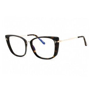 NEW TOM FORD EYEGLASSES HAVANA/GOLD WOMEN CAT EYE EYEWEAR